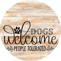 Thumbnail for Dog Door Hanger Dogs Welcome Dco-01082 Sign For Wreath 18 Round