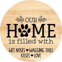 Thumbnail for Dog Door Hanger Home Filled With Dco-01086 Sign For Wreath 18 Round