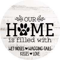 Thumbnail for Dog Door Hanger Home Filled With Dco-01087 Sign For Wreath 18 Round