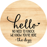 Thumbnail for Dog Door Hanger No Need To Knock Dco-01051 Sign For Wreath 18 Round