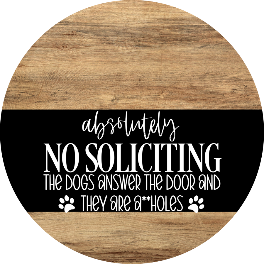 Dog Door Hanger, Hello Brought Treats Door Hanger, DCO-01975-DH, 18" Round Wood