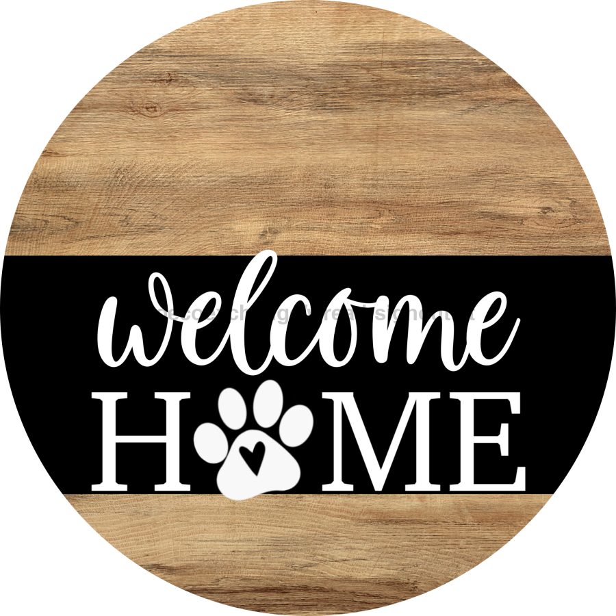 Dog Door Hanger, Hello Brought Treats Door Hanger, DCO-01975-DH, 18" Round Wood