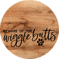 Thumbnail for Dog Door Hanger Wigglebutts Dco-01069 Sign For Wreath 18 Round