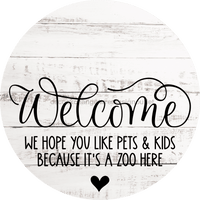 Thumbnail for Dog Door Hanger Zoo In Here Dco-01072 Sign For Wreath 18 Round