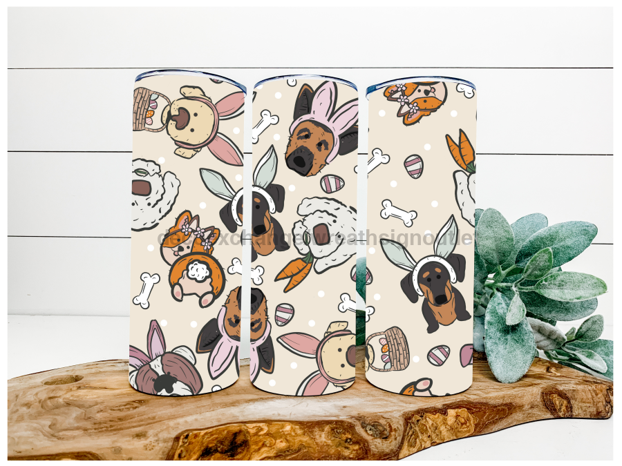 Dog Easter 20 oz Skinny Tumbler - DECOETUMBLER-049