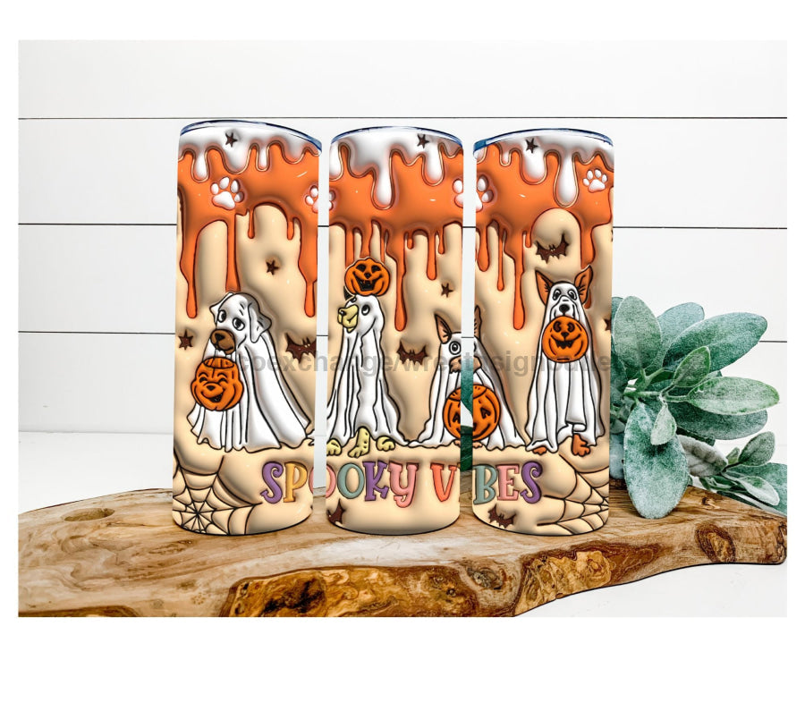 Dog Halloween Tumbler, 20 oz Skinny Tumbler - DECOETUMBLER-377