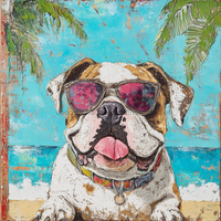 Thumbnail for Dog Sign, English Bulldog Sign, DCO-12959, Sign For Wreath, 10x10