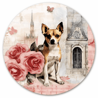 Thumbnail for Dog Sign Valentine Dco-00891 For Wreath 10 Round Metal