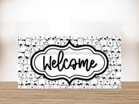 Thumbnail for Dog Welcome 6x12" Metal Wreath Sign - DECOE-4245