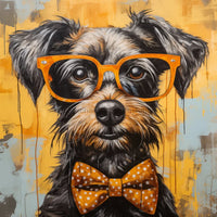 Thumbnail for Dog With Glasses Sign Funny Animal Wall Art Dco-01183 For Wreath 10X10 Metal