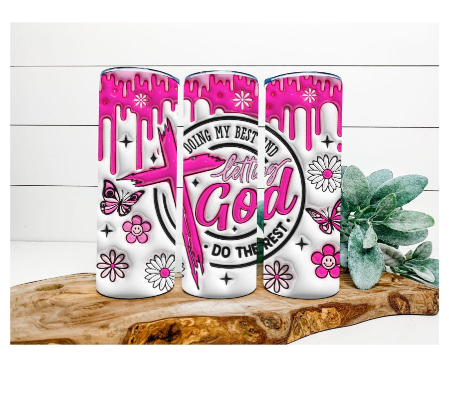 Doing My Best Tumbler, Religious Tumbler, 20 oz Skinny Tumbler - DECOETUMBLER-345