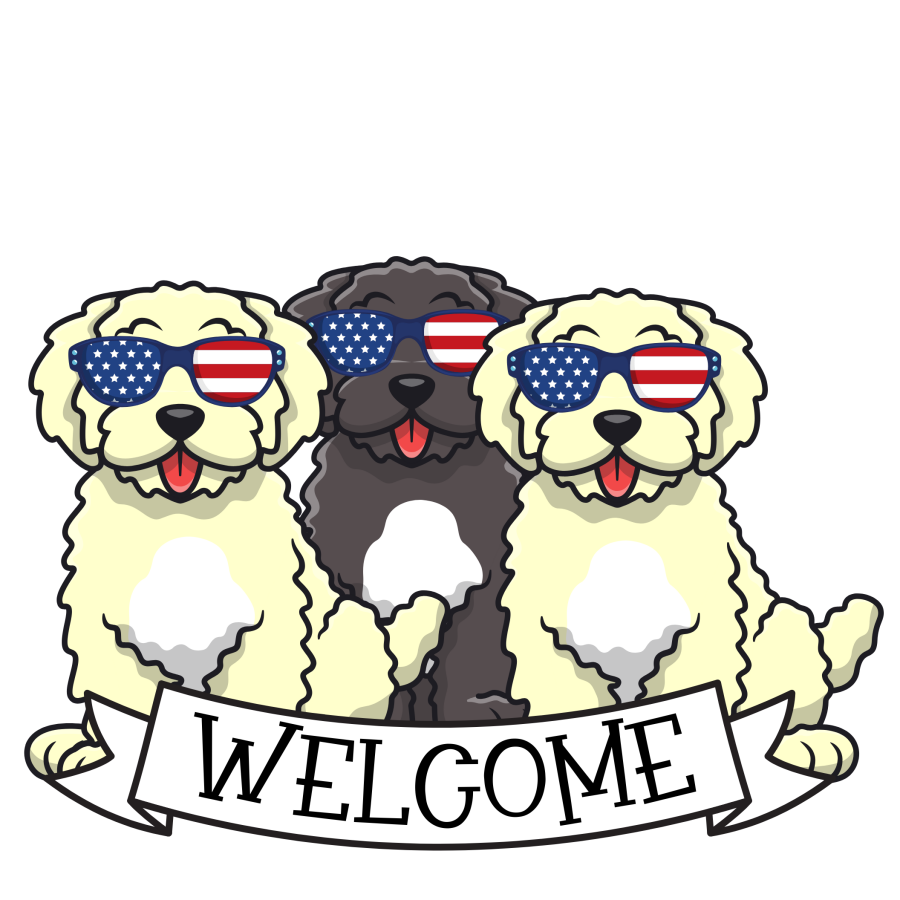 Doodle Dog 22" Wood Door Hanger - DECOE-W-903716-DH