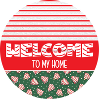 Thumbnail for Door Hanger, Christmas Sign, Green Christmas Cake Sign, Welcome Sign, 18