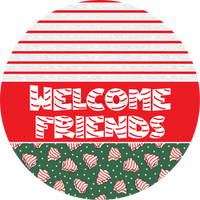 Thumbnail for Door Hanger, Christmas Sign, Green Christmas Cake Sign, Welcome Sign, 18