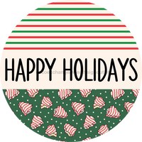 Thumbnail for Door Hanger, Christmas Sign, Green Stripe Christmas Cake Sign, Welcome Sign, 18