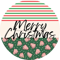Thumbnail for Door Hanger, Christmas Sign, Green Stripe Christmas Cake Sign, Welcome Sign, 18