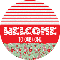 Thumbnail for Door Hanger, Christmas Sign, Mint Christmas Cake Sign, Welcome Sign, 18