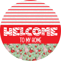 Thumbnail for Door Hanger, Christmas Sign, Mint Christmas Cake Sign, Welcome Sign, 18