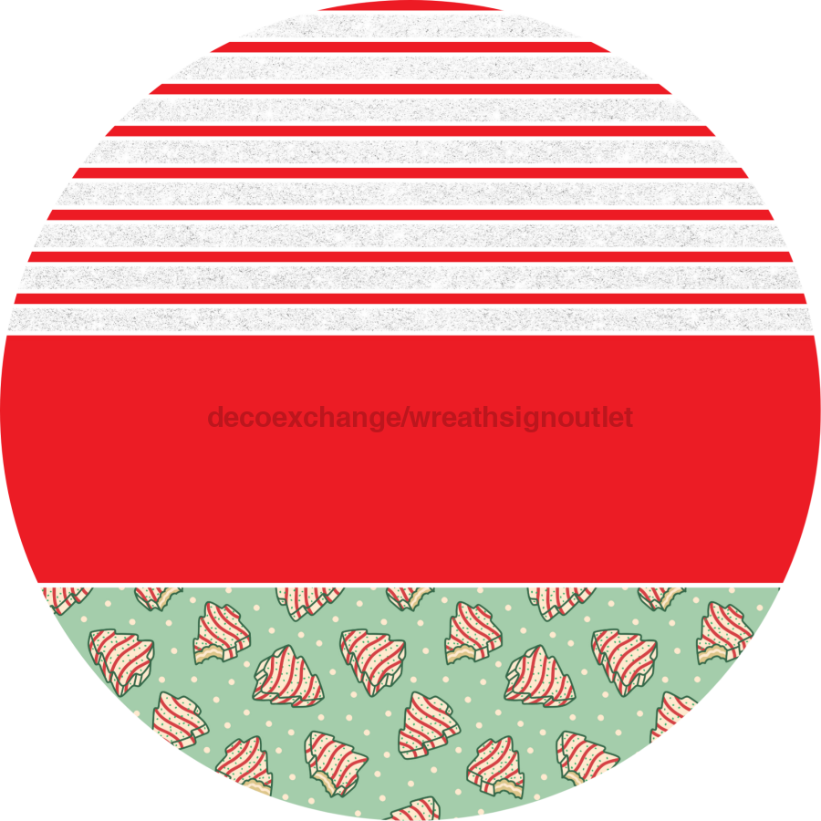 Door Hanger, Christmas Sign, Mint Green Christmas Cake Sign, Welcome Sign, 18" Wood Sign, Round Sign, DecoExchange - DecoExchange¬Æ