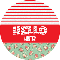 Thumbnail for Door Hanger, Christmas Sign, Mint Green Christmas Cake Sign, Welcome Sign, 18
