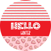 Thumbnail for Door Hanger, Christmas Sign, Pink Christmas Cake Sign, Welcome Sign, 18