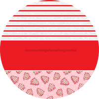 Thumbnail for Door Hanger, Christmas Sign, Pink Christmas Cake Sign, Welcome Sign, 18