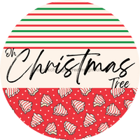 Thumbnail for Door Hanger, Christmas Sign, Red Stripe Christmas Cake Sign, Welcome Sign, 18