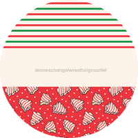 Thumbnail for Door Hanger, Christmas Sign, Red Stripe Christmas Cake Sign, Welcome Sign, 18