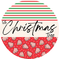 Thumbnail for Door Hanger, Christmas Sign, Red Stripe Christmas Cake Sign, Welcome Sign, 18