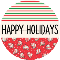 Thumbnail for Door Hanger, Christmas Sign, Red Stripe Christmas Cake Sign, Welcome Sign, 18