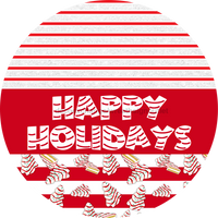 Thumbnail for Door Hanger, Christmas Sign, Red White Christmas Cake Sign, Welcome Sign, 18