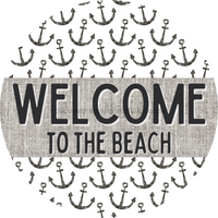 Thumbnail for Door Hanger, Nautical Sign, Anchor Sign, Beach Sign, 18