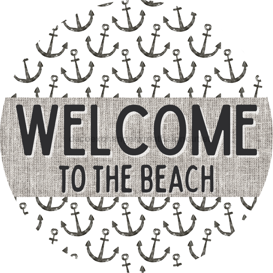 Door Hanger, Nautical Sign, Anchor Sign, Beach Sign, 18" Wood Sign, Round Sign, DecoExchange - DecoExchange¬Æ