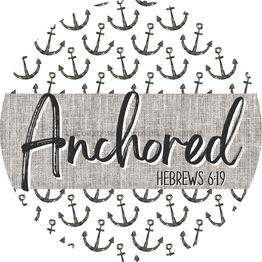 Door Hanger, Nautical Sign, Anchor Sign, Beach Sign, 18" Wood Sign, Round Sign, DecoExchange - DecoExchange¬Æ