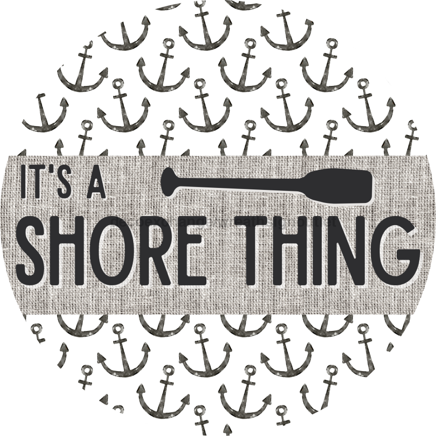 Door Hanger, Nautical Sign, Anchor Sign, Beach Sign, 18" Wood Sign, Round Sign, DecoExchange - DecoExchange¬Æ