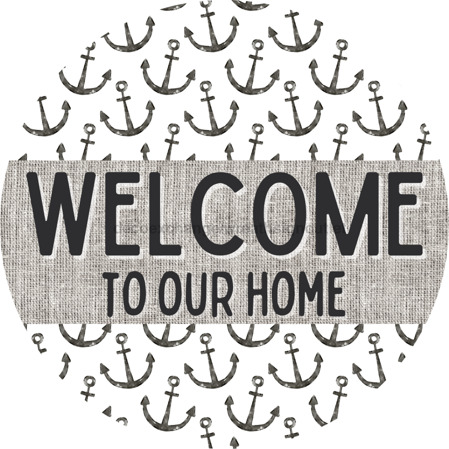 Door Hanger, Nautical Sign, Anchor Sign, Beach Sign, 18" Wood Sign, Round Sign, DecoExchange - DecoExchange¬Æ