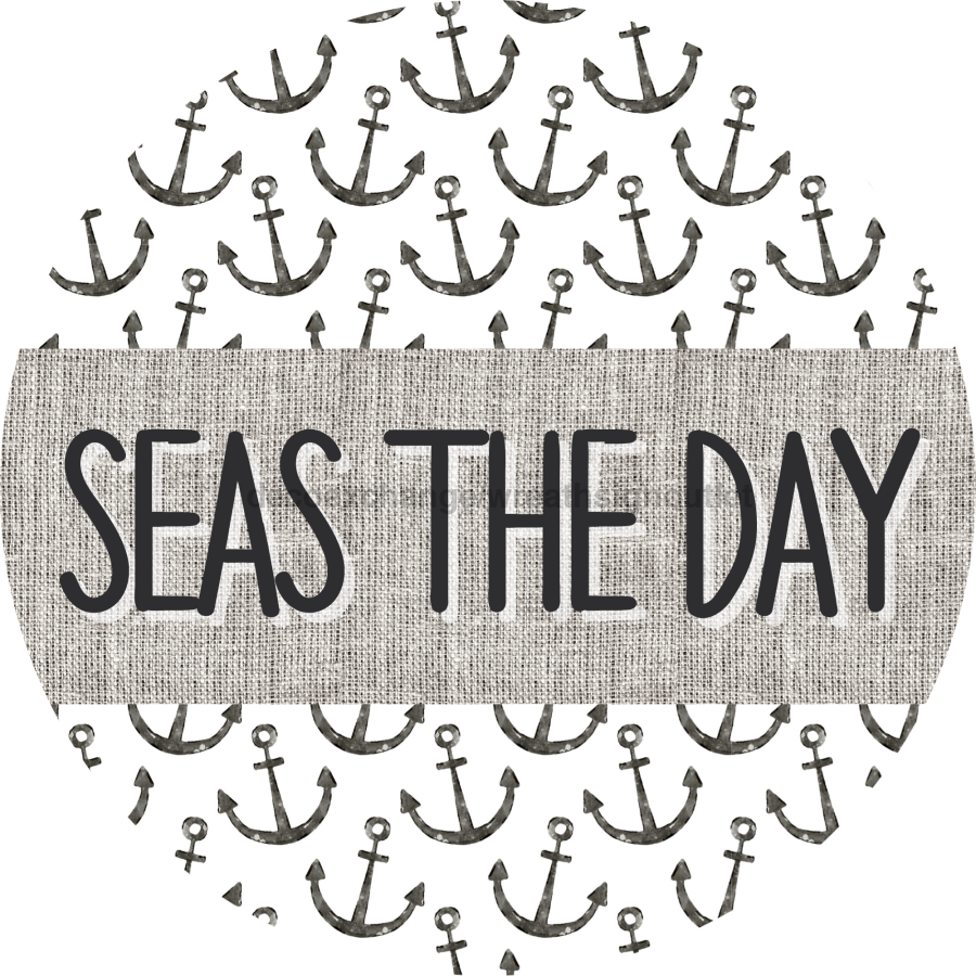 Door Hanger, Nautical Sign, Anchor Sign, Beach Sign, 18" Wood Sign, Round Sign, DecoExchange - DecoExchange¬Æ