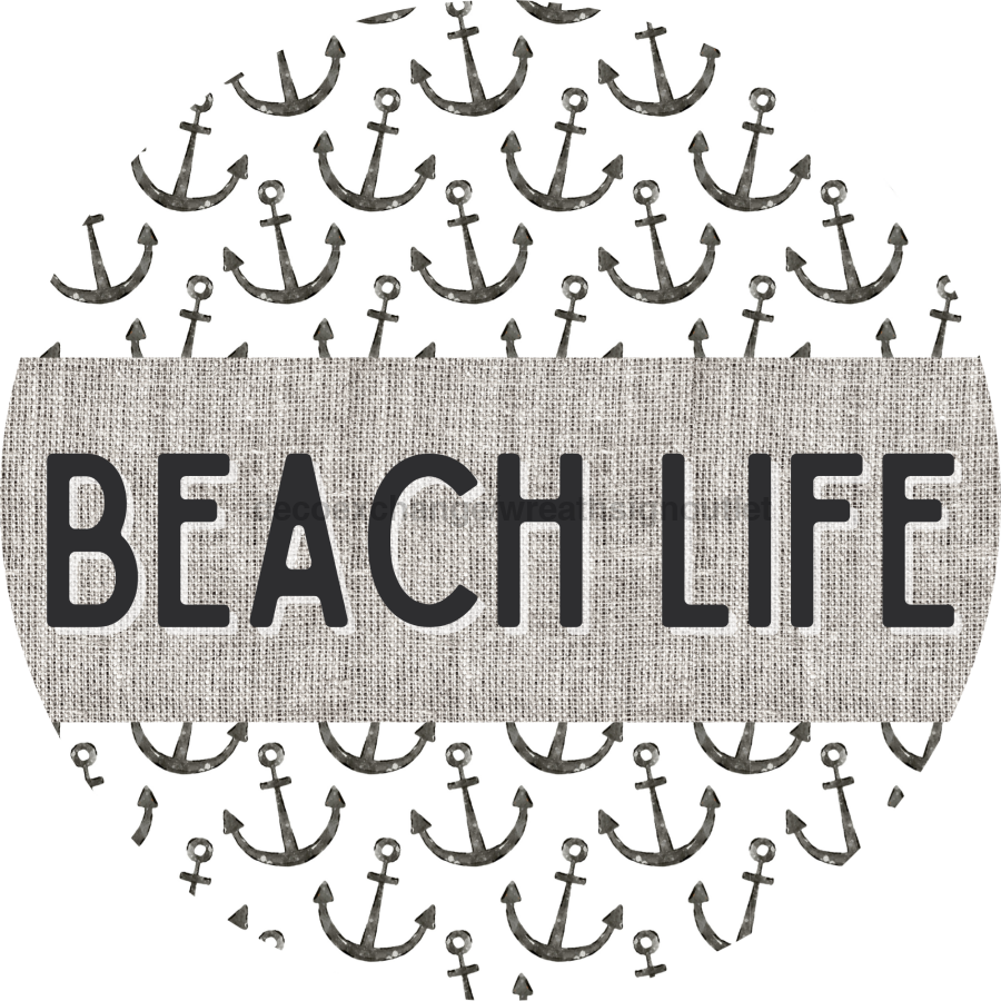 Door Hanger, Nautical Sign, Anchor Sign, Beach Sign, 18" Wood Sign, Round Sign, DecoExchange - DecoExchange¬Æ