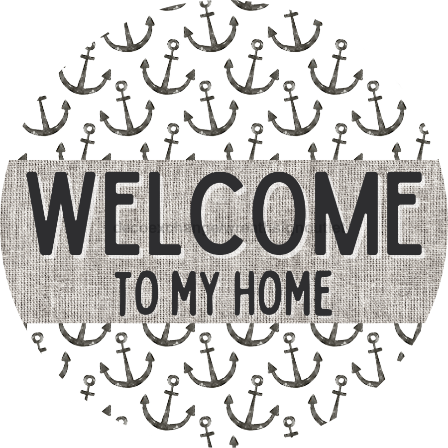 Door Hanger, Nautical Sign, Anchor Sign, Beach Sign, 18" Wood Sign, Round Sign, DecoExchange - DecoExchange¬Æ