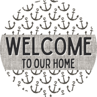 Thumbnail for Door Hanger Nautical Sign Anchor Beach 18 Wood Welcome To Our Home Decoe-2134-Dh Round