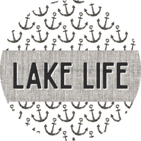 Thumbnail for Door Hanger Nautical Sign Anchor Lake 18 Wood Life Decoe-2147-Dh Round