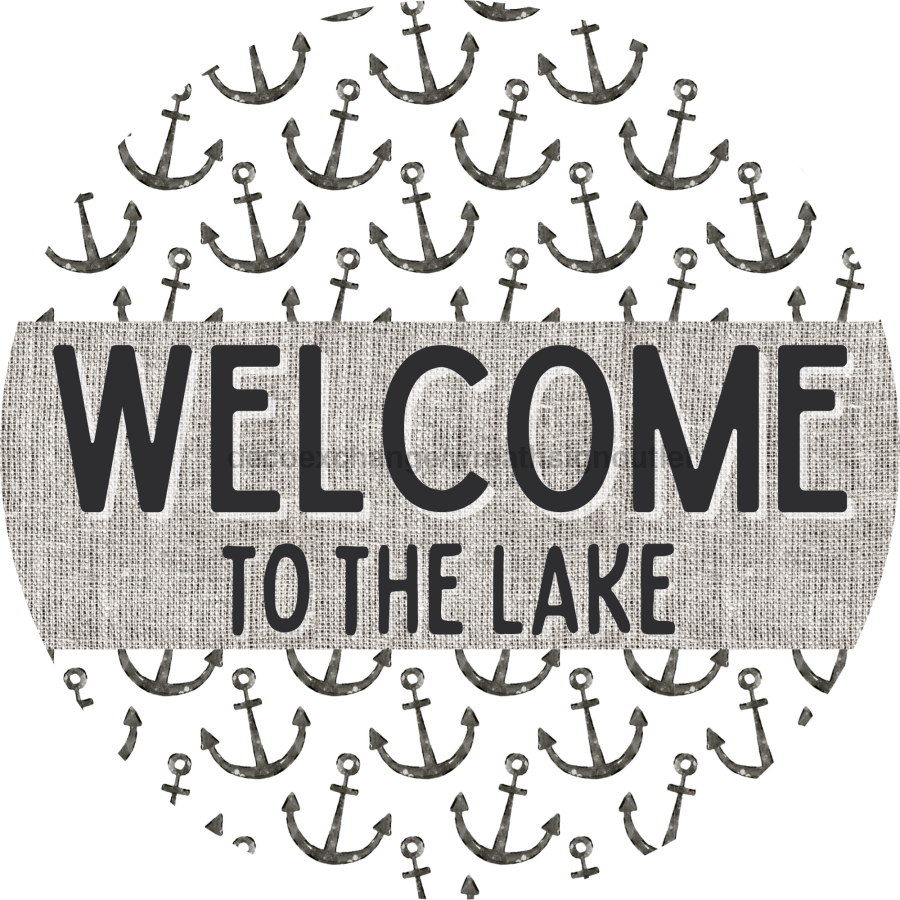 Door Hanger, Nautical Sign, Anchor Sign, Lake Sign, 18" Wood Sign, Round Sign, DecoExchange - DecoExchange¬Æ