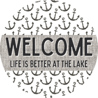 Thumbnail for Door Hanger, Nautical Sign, Anchor Sign, Lake Sign, 18