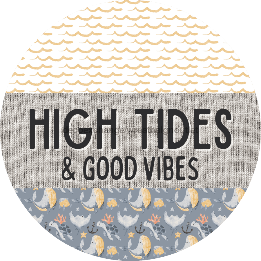 Door Hanger, Nautical Sign, Whale Sign, Beach Sign, Turtle Sign, 18" Wood Sign, Round Sign, DecoExchange - DecoExchange