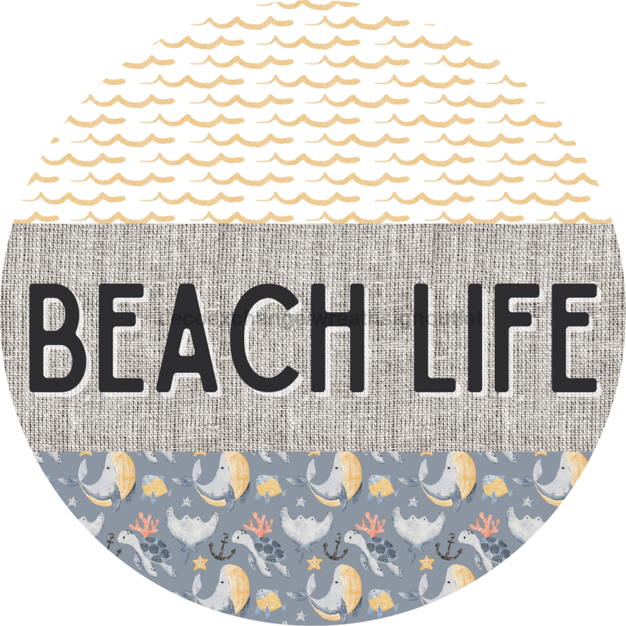 Door Hanger, Nautical Sign, Whale Sign, Beach Sign, Turtle Sign, 18" Wood Sign, Round Sign, DecoExchange - DecoExchange¬Æ