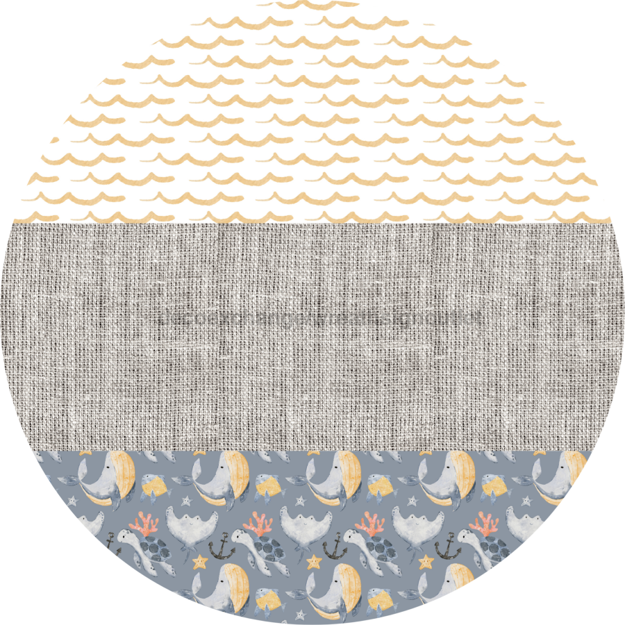 Door Hanger, Nautical Sign, Whale Sign, Beach Sign, Turtle Sign, 18" Wood Sign, Round Sign, DecoExchange - DecoExchange¬Æ