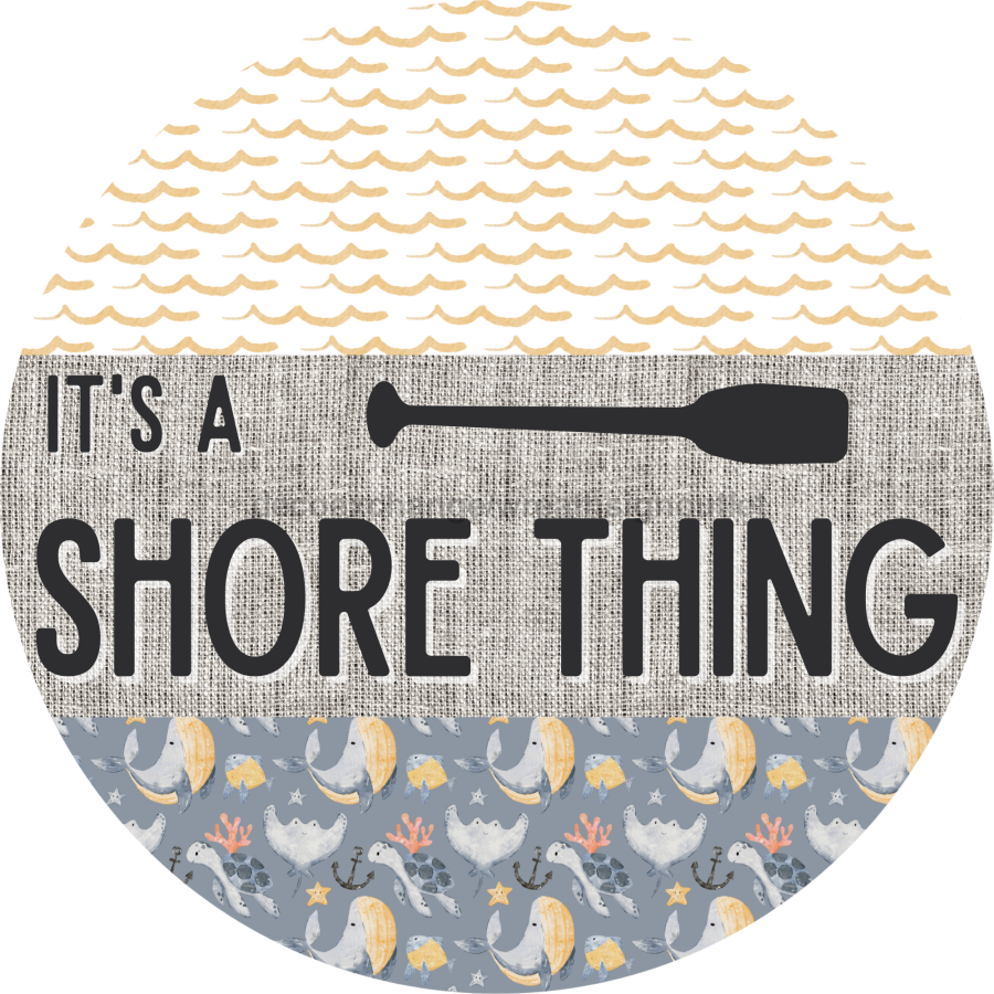 Door Hanger, Nautical Sign, Whale Sign, Beach Sign, Turtle Sign, 18" Wood Sign, Round Sign, DecoExchange - DecoExchange¬Æ