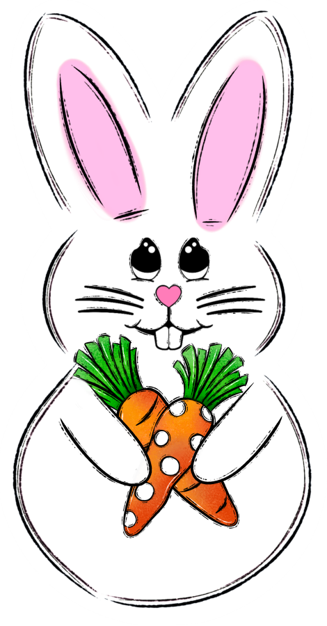 Easter Bunny 22" Wood Door Hanger - DECOE-W-700-DH