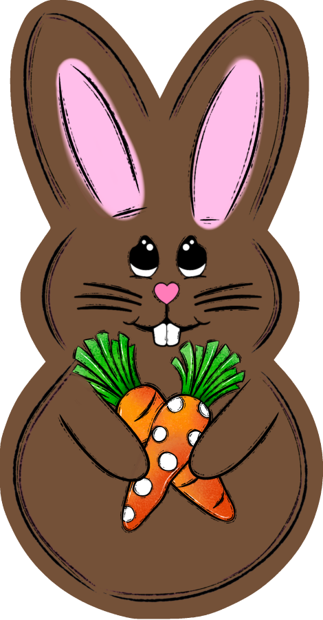 Easter Bunny 22" Wood Door Hanger - DECOE-W-701-DH
