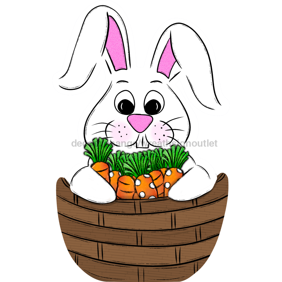 Easter Bunny 22" Wood Door Hanger - DECOE-W-702-DH